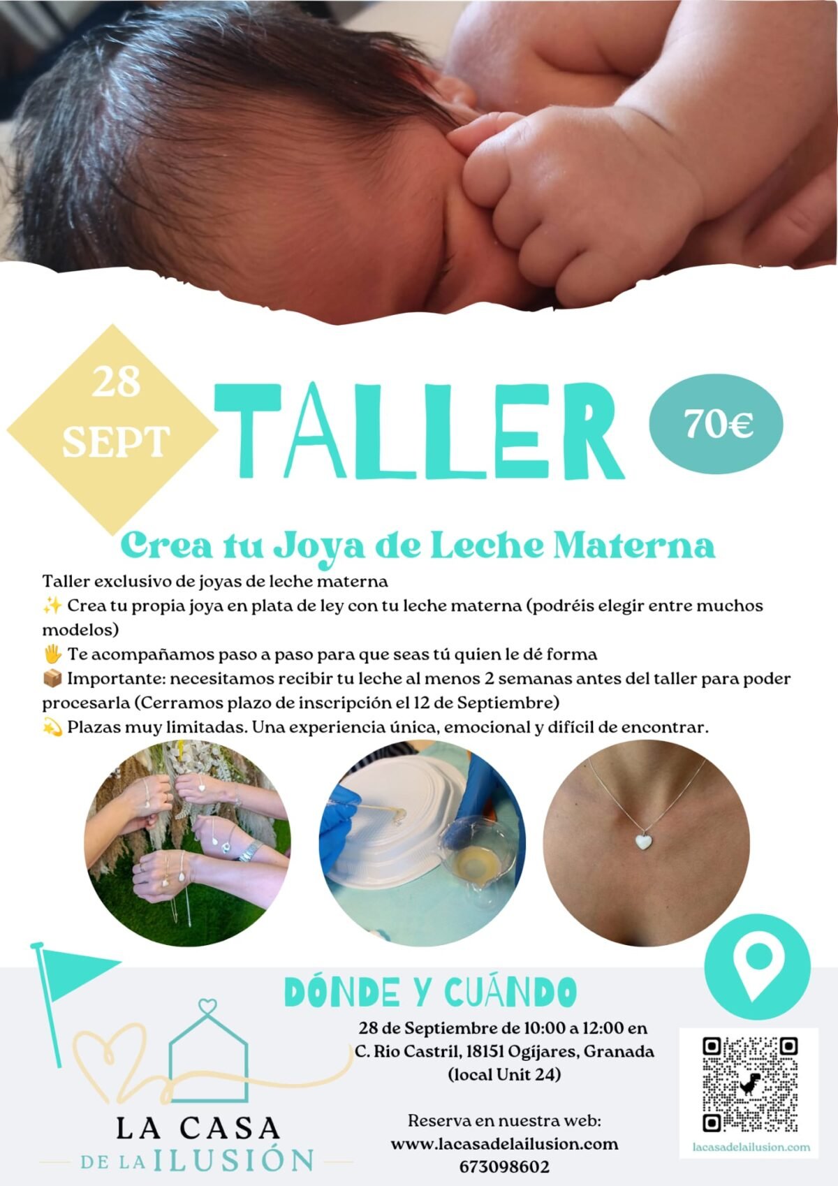 Taller crea tu joya de Leche Materna
