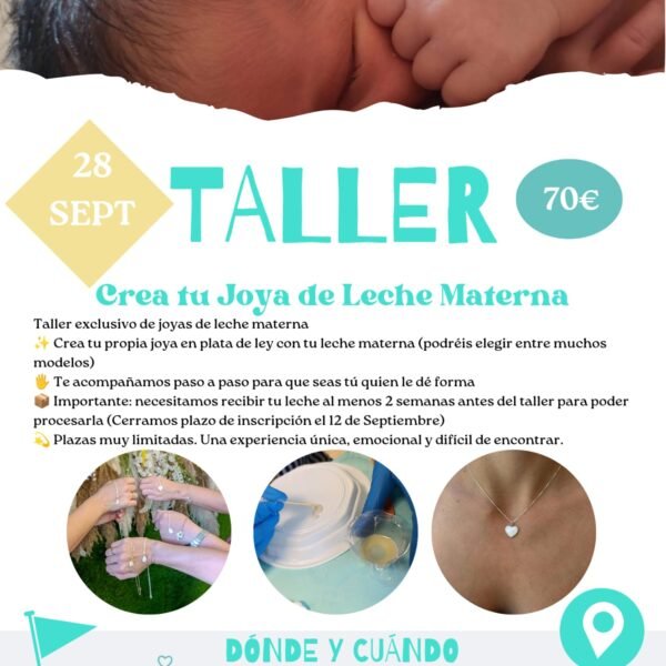 Taller crea tu joya de Leche Materna