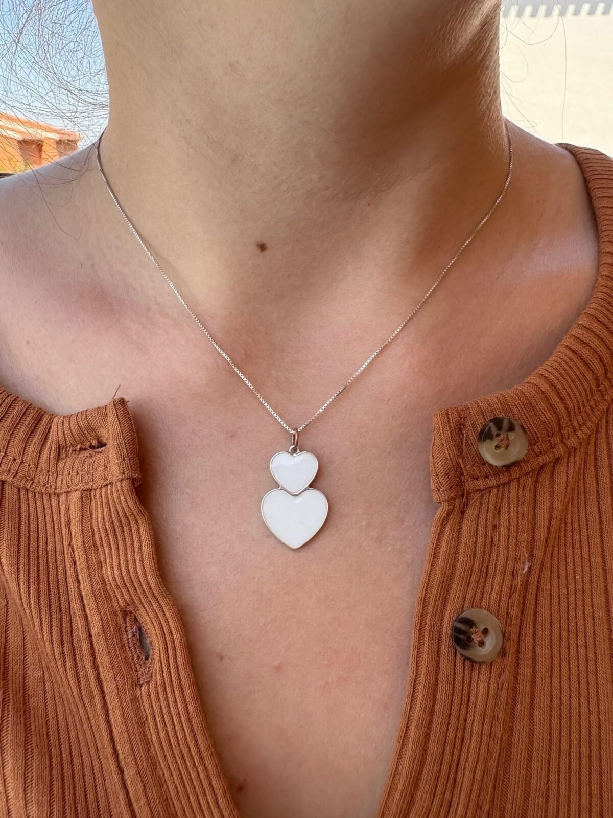 Colgante de Leche Materna Dos Corazones - Imagen 2