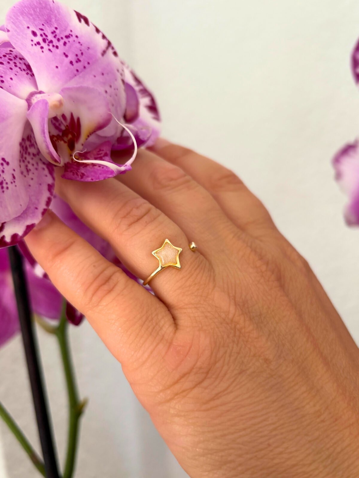 Anillo de Leche Materna Estrella Dorado - Imagen 2