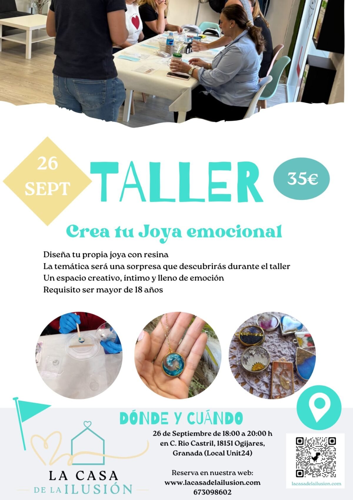 Taller Crea tu Joya con resina (26/09)