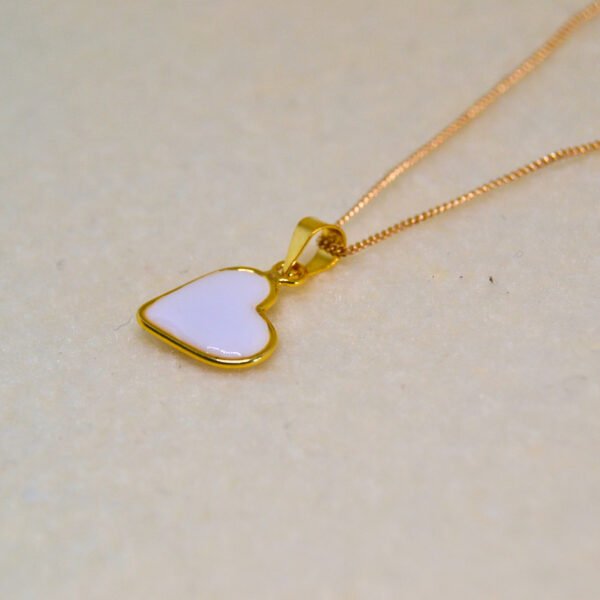 Colgante de Leche Materna Corazón de Plata Bañada en Oro