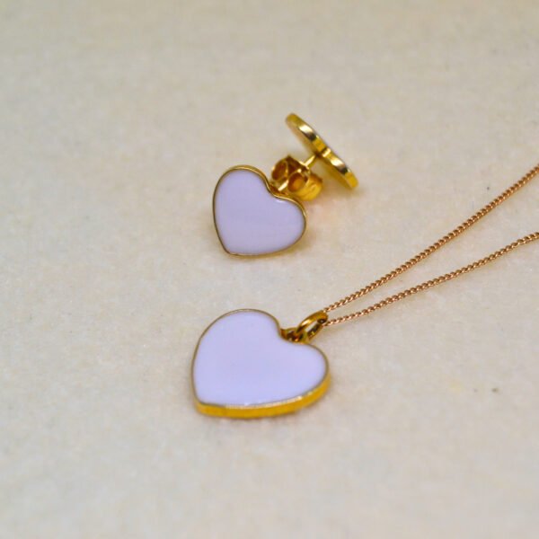 Pack Corazón de Plata Bañado en Oro