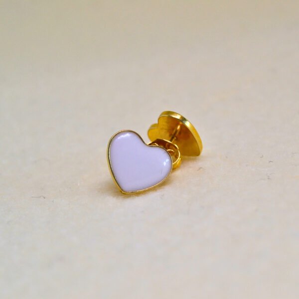 pendientes de leche materna corazón dorado