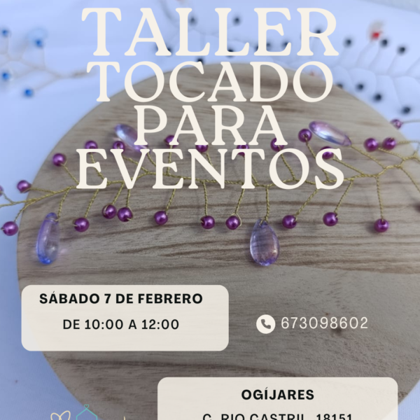 Taller Creativo de tocados para eventos, diseño artesanal con alambre de colores y abalorios para bodas, bautizos y comuniones en Ogíjares, Granada