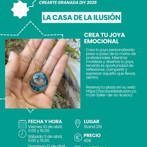 Taller de joya emocional en Granada Crea tu joya personalizada en Crearte DIY 2026